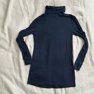Long Sleeve Navy Turtleneck Top